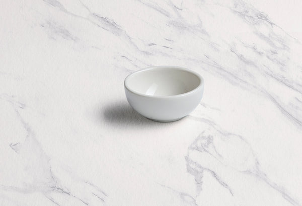 Ariane Miniature 2 1/5" x 1" White Porcelain NS Bowl - 18/Case (AMNARN000101016) - iFoodservice Online