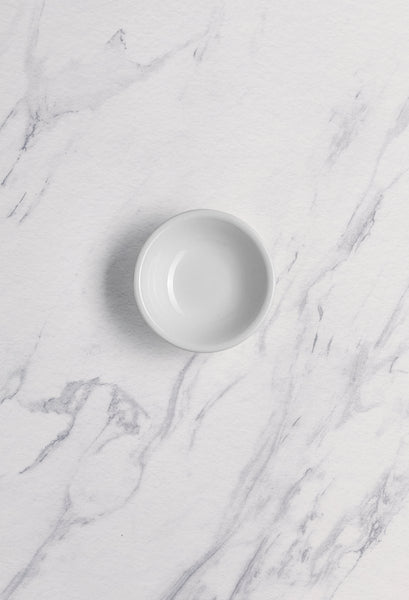 Ariane Miniature 2 3/4" x 1" White Porcelain Round Bowl - 18/Case (AMNARN000101029) - iFoodservice Online