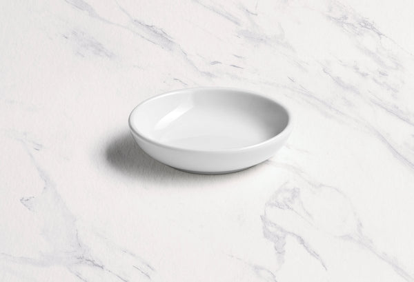 Ariane Miniature 3 1/7" x 1" White Porcelain Round Bowl With Rim - 18/Case (AMNARN000101027) - iFoodservice Online