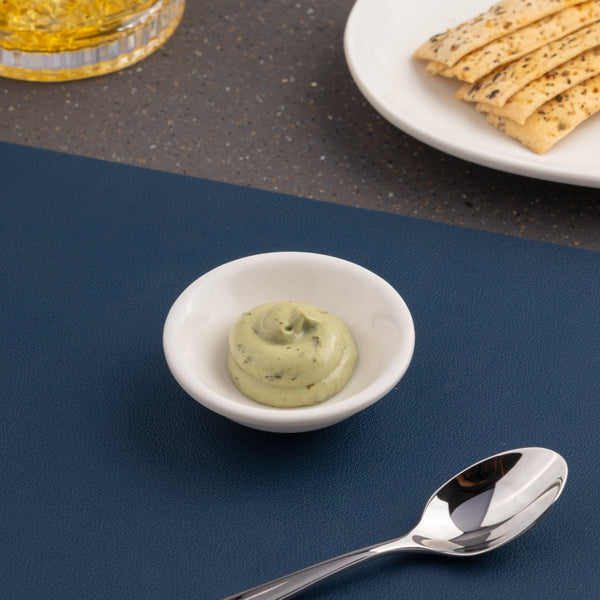 Ariane Miniature 3 3/4" x 1" White Porcelain Deep Round Plate - 18/Case (AMNARN000101028) - iFoodservice Online