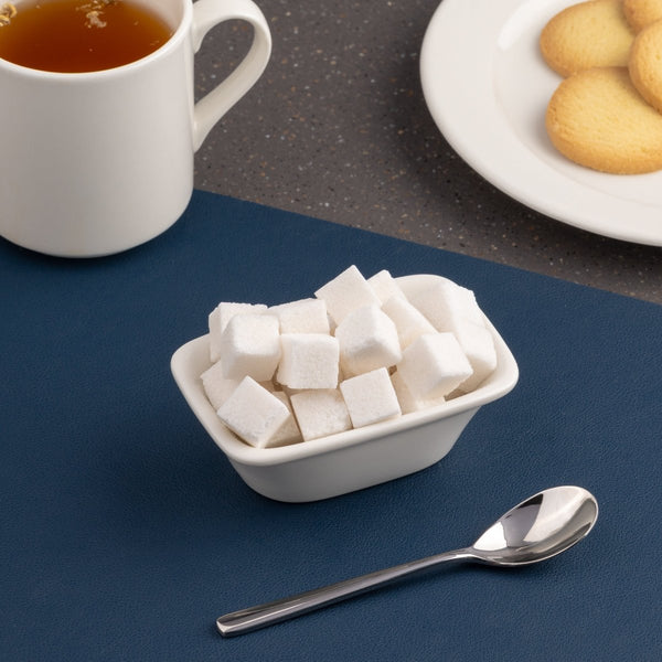 Ariane Miniature 4" x 2 5/9" x 1 3/7” White Porcelain Rectangular Bowl - 18/Case (AMNARN000101024) - iFoodservice Online