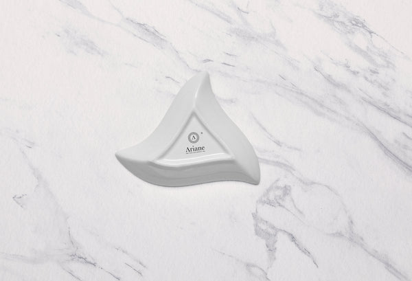 Ariane Miniature 5 1/4" x 4 4/5 x 1” Miniature Porcelain Triangular Dish - 18/Case (AMNARN000101011) - iFoodservice Online