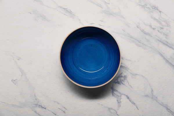 Ariane Modern 6" Twister Blue Porcelain Bowl - 6/Case (AMDARN264022015) - iFoodservice Online