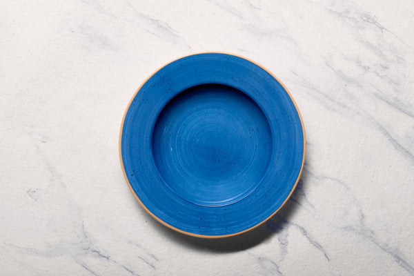 Ariane Prime 10 1/4" Twister Blue Porcelain Deep Plate - 6/Case (APRARN264012026) - iFoodservice Online