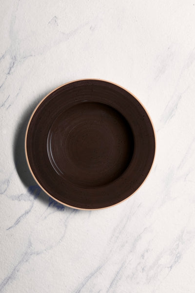 Ariane Prime 10 1/4" Twister Brown Mokka Porcelain Deep Plate - 6/Case (APRARN263012026) - iFoodservice Online