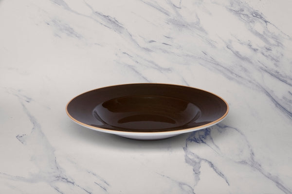 Ariane Prime 10 1/4" Twister Brown Mokka Porcelain Deep Plate - 6/Case (APRARN263012026) - iFoodservice Online