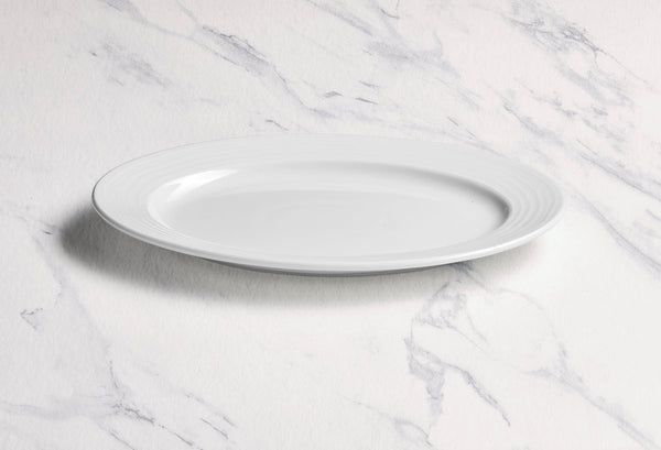 Ariane Prime 10 1/4" White Eclipse Porcelain Oval Platter - 12/Case (APRARN120015026) - iFoodservice Online