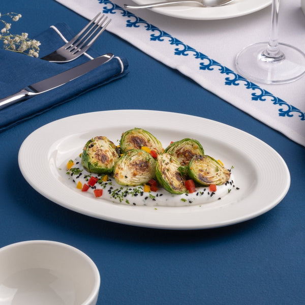 Ariane Prime 10 1/4" White Orba Porcelain Oval Platter - 12/Case (APRARN121015026) - iFoodservice Online
