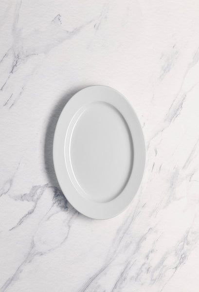 Ariane Prime 10 1/4" White Orba Porcelain Oval Platter - 12/Case (APRARN121015026) - iFoodservice Online