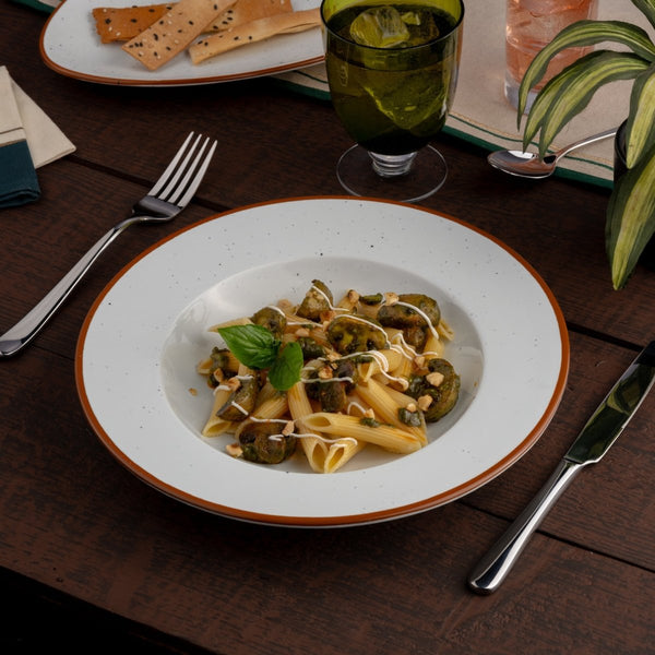 Ariane Prime 10 1/4" White Terra Arena Porcelain Deep Plate - 6/Case (APRARN205012026) - iFoodservice Online