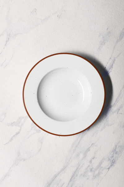 Ariane Prime 10 1/4" White Terra Arena Porcelain Deep Plate - 6/Case (APRARN205012026) - iFoodservice Online