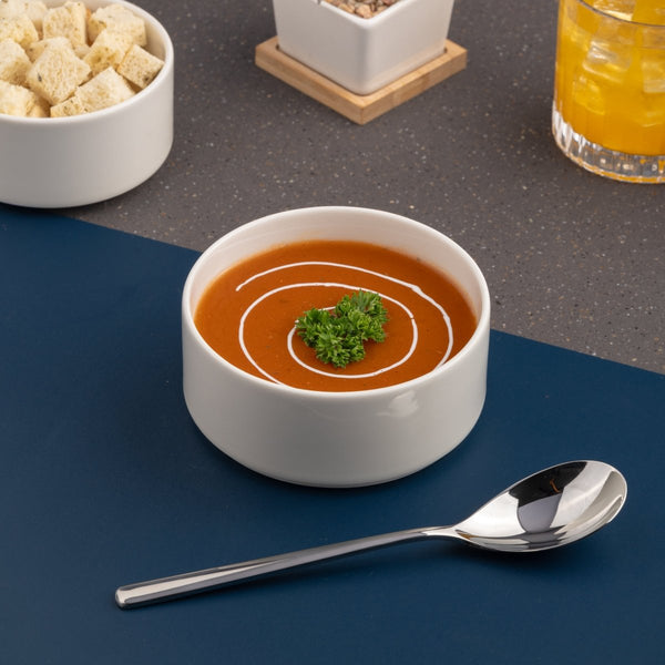 Ariane Prime 10 1/7 Oz Prime - Warm White Porcelain Soup Bowl Without Handle - 12/Case (APRARN000023030) - iFoodservice Online