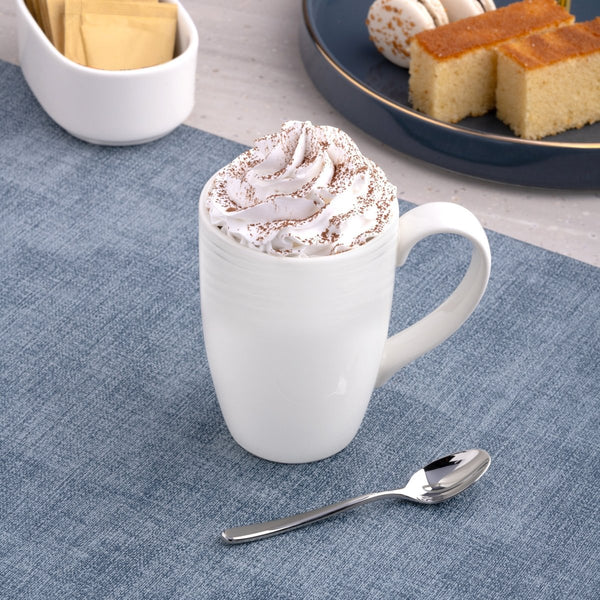 Ariane Prime 10 1/7 Oz White Eclipse Porcelain Mug - 6/Case (APRARN120054030) - iFoodservice Online