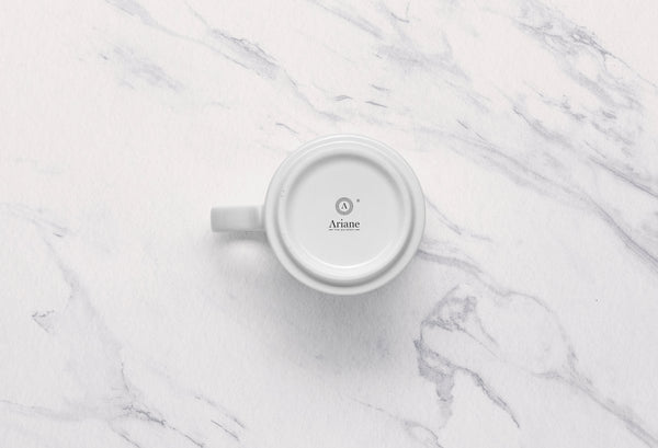 Ariane Prime 10 1/7 Oz White Eclipse Porcelain Stackable Mug - 12/Case (APRARN120053030) - iFoodservice Online