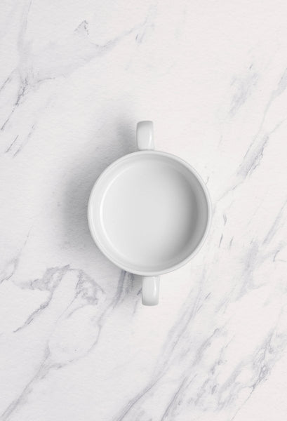 Ariane Prime 10 1/7 Oz White Orba Porcelain Soup Bowl With 2 Handle - 8/Case (APRARN121027030) - iFoodservice Online