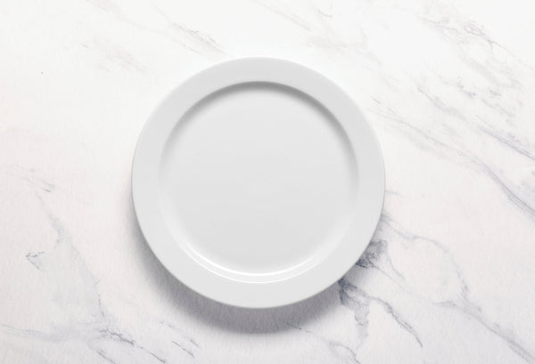 Ariane Prime 10 5/8" Prime - Warm White Porcelain Flat Plate Banquate Small Rim - 12/Case (APRARN000018027) - iFoodservice Online