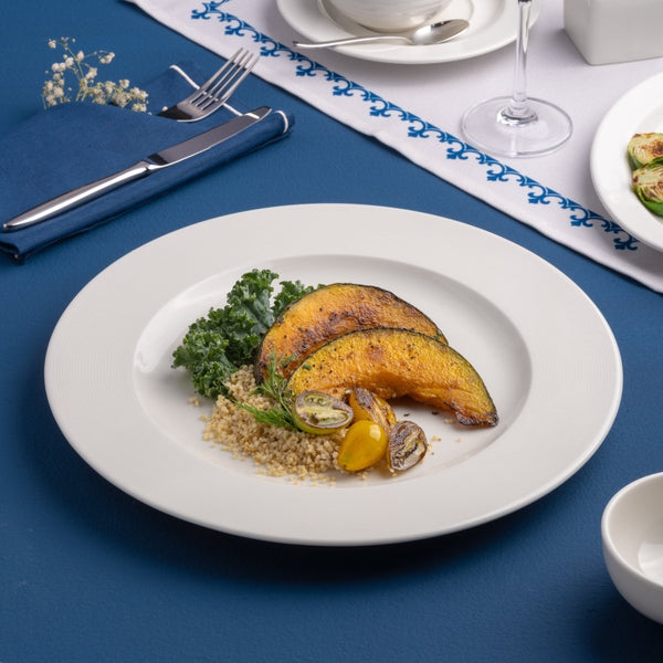 Ariane Prime 11 3/7" Orba White Porcelain Flat Plate - 6/Case (APRARN121011029) - iFoodservice Online