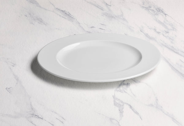 Ariane Prime 11 3/7" Orba White Porcelain Flat Plate - 6/Case (APRARN121011029) - iFoodservice Online