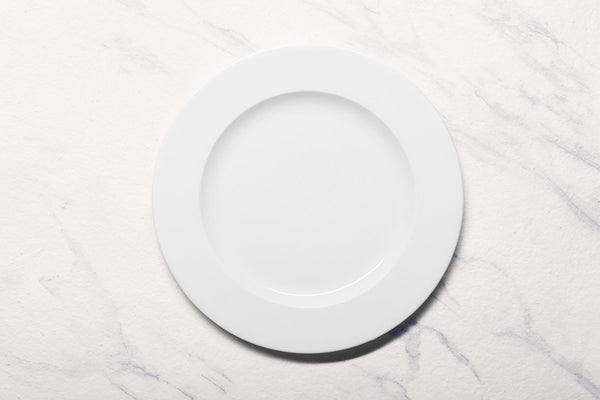 Ariane Prime 11 3/7" Prime - Warm White Porcelain Flat Plate - 6/Case (APRARN000011029) - iFoodservice Online