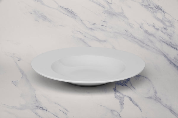 Ariane Prime 11 4/5" Prime - Warm White Porcelain Deep Plate - 6/Case (APRARN000012030) - iFoodservice Online