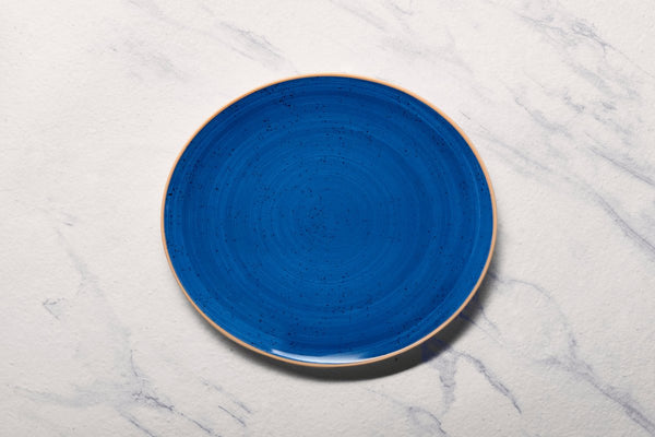 Ariane Prime 11 4/5" Twister Blue Porcelain Steak Plate - 6/Case (APRARN264016030) - iFoodservice Online