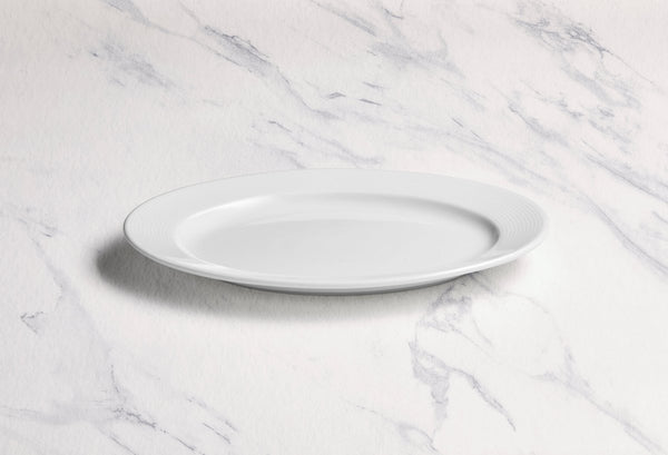 Ariane Prime 11" White Orba Porcelain Oval Platter - 12/Case (APRARN121015028) - iFoodservice Online