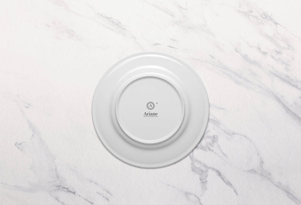 Ariane Prime 12 1/5" White Eclipse Porcelain Flat Plate - 6/Case (APRARN120011031) - iFoodservice Online