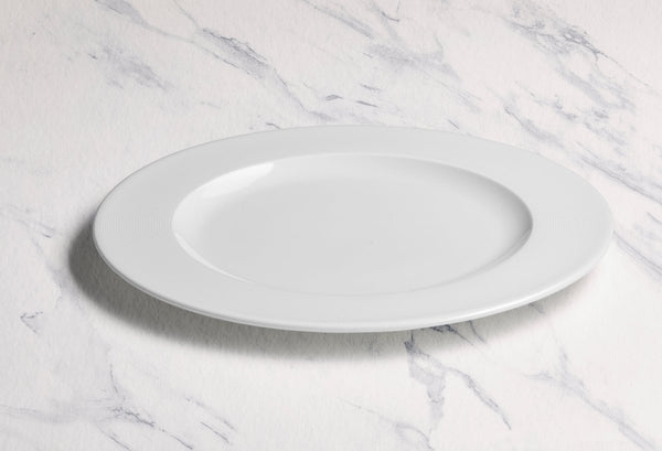 Ariane Prime 12 1/5" White Orba Porcelain Flat Plate - 6/Case (APRARN121011031) - iFoodservice Online