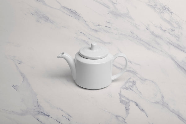 Ariane Prime 13 1/2 Oz Prime - Warm White Porcelain Tea Pot - 4/Case (APRARN000062040) - iFoodservice Online