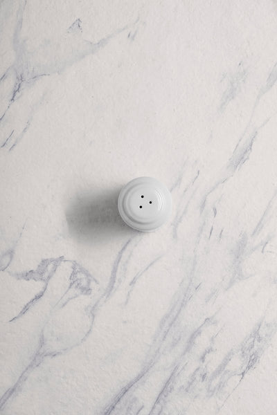 Ariane Prime 2 1/5" Prime - Warm White Porcelain Salt Shaker - 12/Case (APRARN000071001) - iFoodservice Online