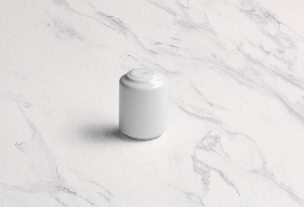 Ariane Prime 2 1/5" White Orba Porcelain Pepper Shaker - 12/Case (APRARN121072001) - iFoodservice Online