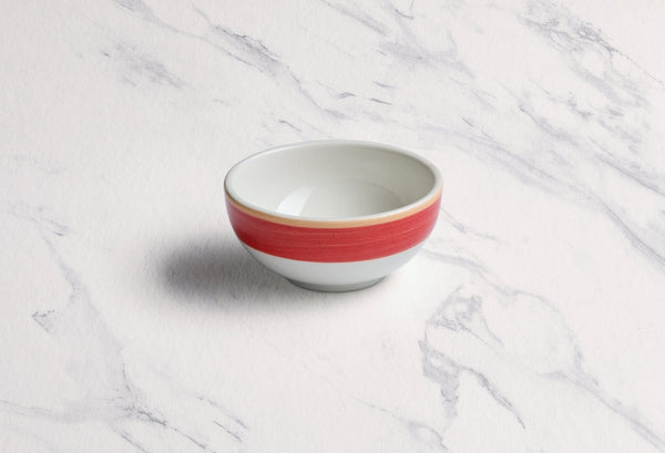 Ariane Prime 3 1/2" Twister Red Porcelain Bowl - 12/Case (APRARN204022009) - iFoodservice Online