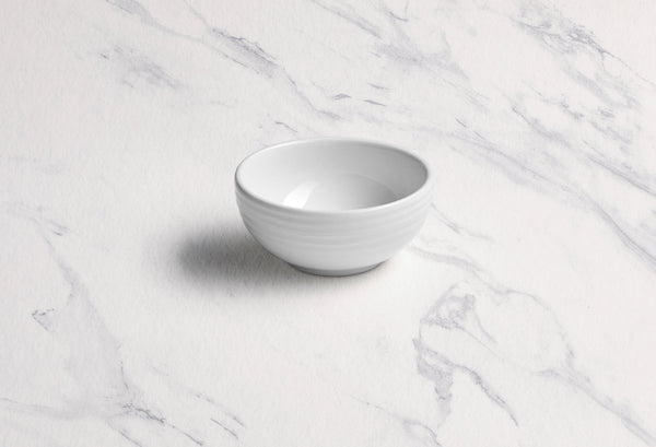 Ariane Prime 3 1/2" White Eclipse Porcelain Bowl - 12/Case (APRARN120022009) - iFoodservice Online