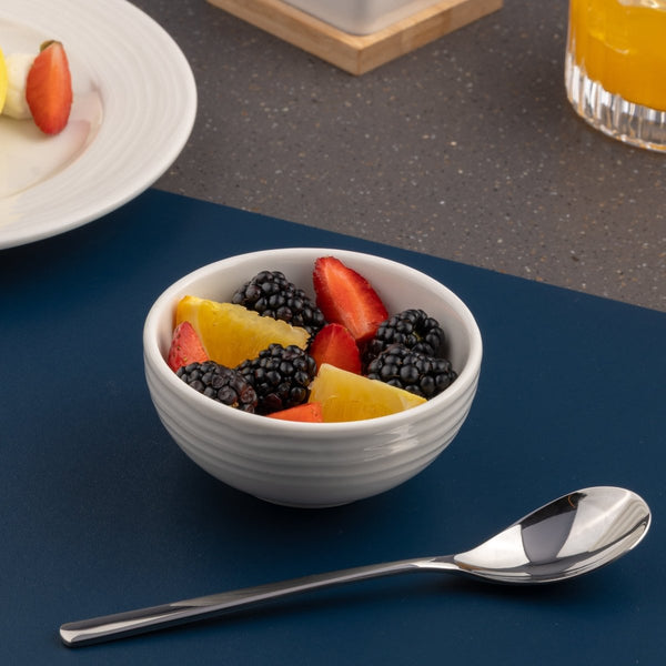 Ariane Prime 3 1/2" White Eclipse Porcelain Bowl - 12/Case (APRARN120022009) - iFoodservice Online