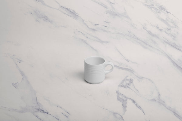 Ariane Prime 3 Oz White Eclipse Porcelain Stackable Espresso Cup - 12/Case (APRARN120043009) - iFoodservice Online