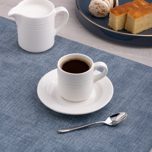 Ariane Prime 3 Oz White Eclipse Porcelain Stackable Espresso Cup - 12/Case (APRARN120043009) - iFoodservice Online
