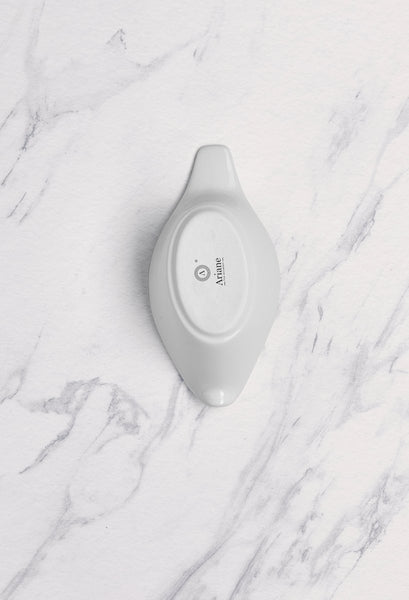 Ariane Prime 4 5/7" Prime - Warm White Porcelain Gravy Boat - 12/Case (APRARN000033012) - iFoodservice Online