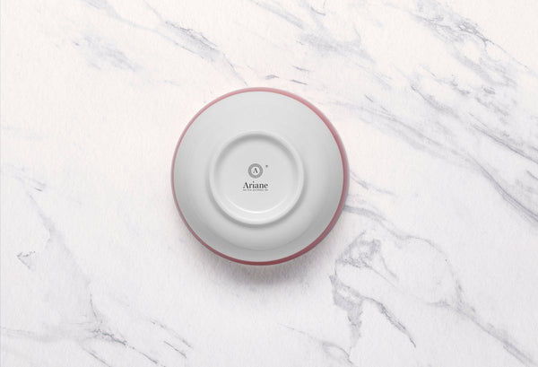 Ariane Prime 4 5/7" Twister White & Red Porcelain Bowl - 12/Case (APRARN204022012) - iFoodservice Online