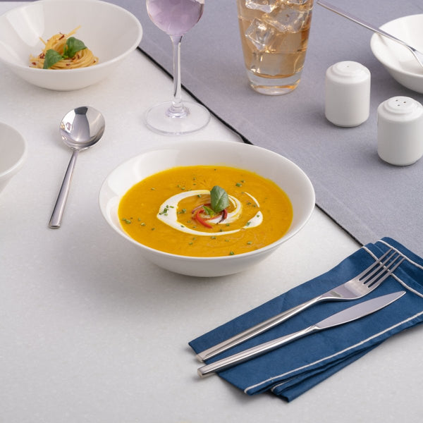 Ariane Prime 5 1/2" Prime - Warm White Porcelain Service Nappy Bowl - 12/Case (APRARN000029014) - iFoodservice Online