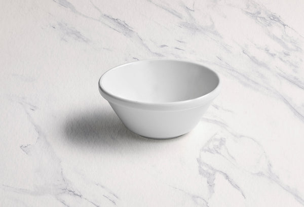 Ariane Prime 5 1/2" Prime - Warm White Porcelain Stackable Conical Bowl - 8/Case (APRARN000034014) - iFoodservice Online