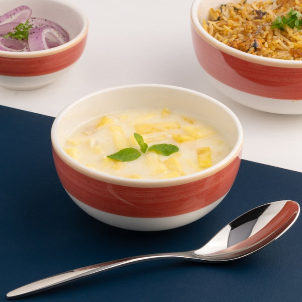 Ariane Prime 5 1/2" Twister Red Porcelain Bowl - 8/Case (APRARN204022014) - iFoodservice Online