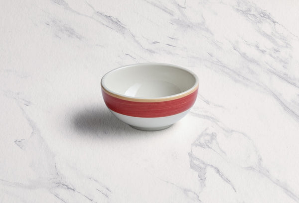 Ariane Prime 5 1/2" Twister Red Porcelain Bowl - 8/Case (APRARN204022014) - iFoodservice Online