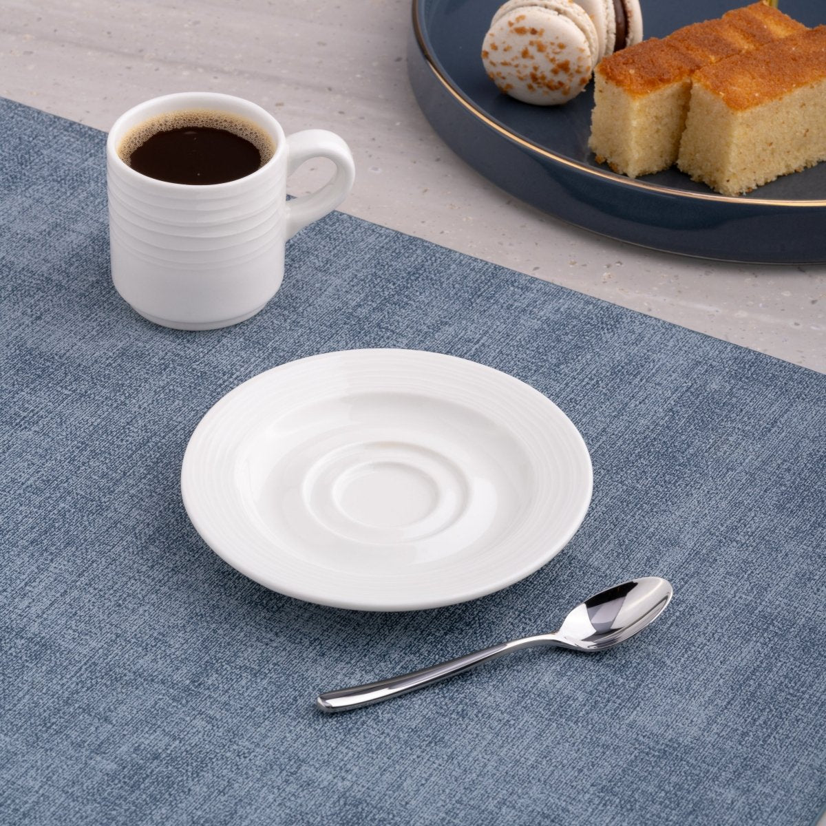 Ariane Prime 5 1/8" White Eclipse Porcelain Saucer - 12/Case (APRARN120014013) - iFoodservice Online
