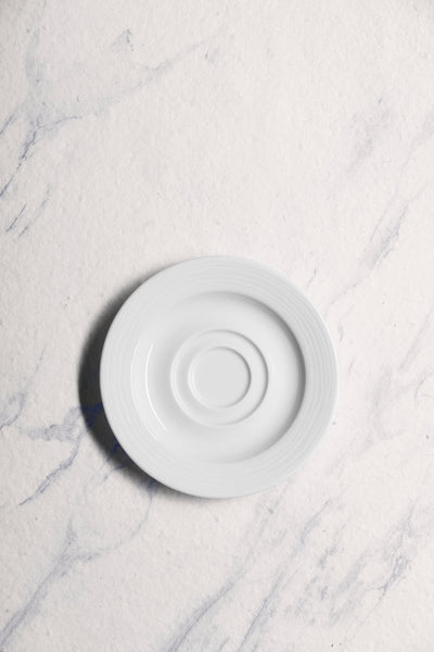 Ariane Prime 5 1/8" White Eclipse Porcelain Saucer - 12/Case (APRARN120014013) - iFoodservice Online