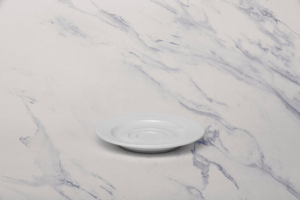 Ariane Prime 5 1/8" White Eclipse Porcelain Saucer - 12/Case (APRARN120014013) - iFoodservice Online