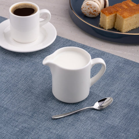 Ariane Prime 5 Oz Orba Porcelain Creamer With Handle - 12/Case (APRARN121064015) - iFoodservice Online