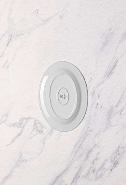 Ariane Prime 6 2/3'' Prime - Warm White Porcelain Oval Platter - 12/Case (APRARN000015017) - iFoodservice Online