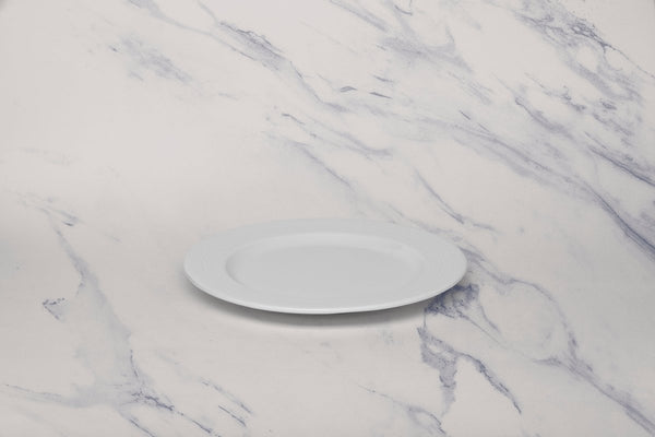 Ariane Prime 6 2/3" White Eclipse Porcelain Flat Plate - 12/Case (APRARN120011017) - iFoodservice Online