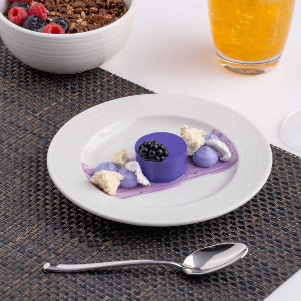 Ariane Prime 6 2/3" White Eclipse Porcelain Flat Plate - 12/Case (APRARN120011017) - iFoodservice Online