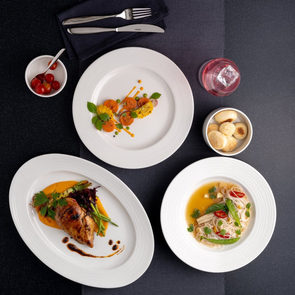 Ariane Prime 6 2/3" White Eclipse Porcelain Flat Plate - 12/Case (APRARN120011017) - iFoodservice Online